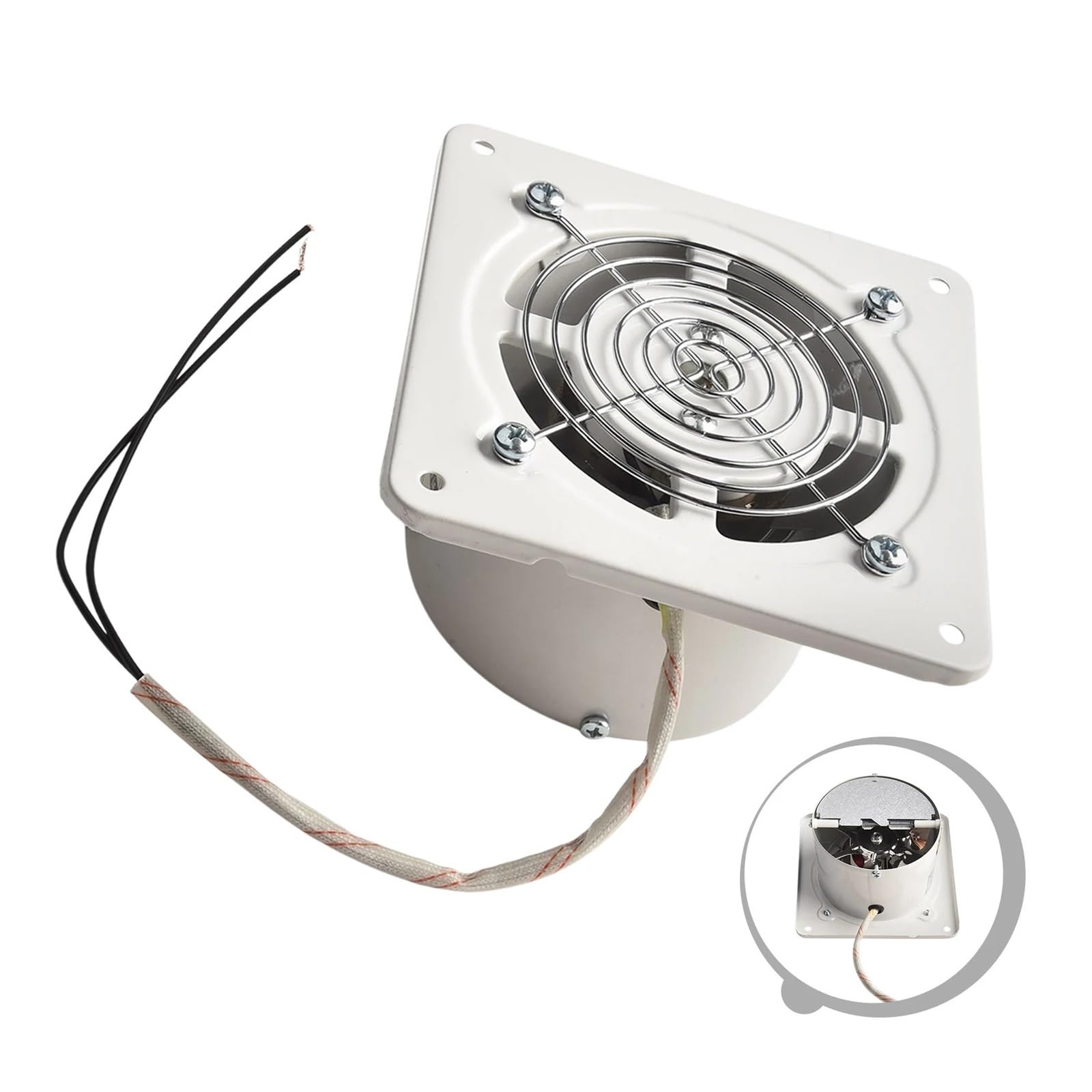 Estrattore Aria, Ventilatore da 32 W, la di Scarico da 6 Pollici, Estrazione Aria efficiente, Materiale in Ferro di Alta qualità, Design Leggero, 19 x 13,5 x 15 cm.