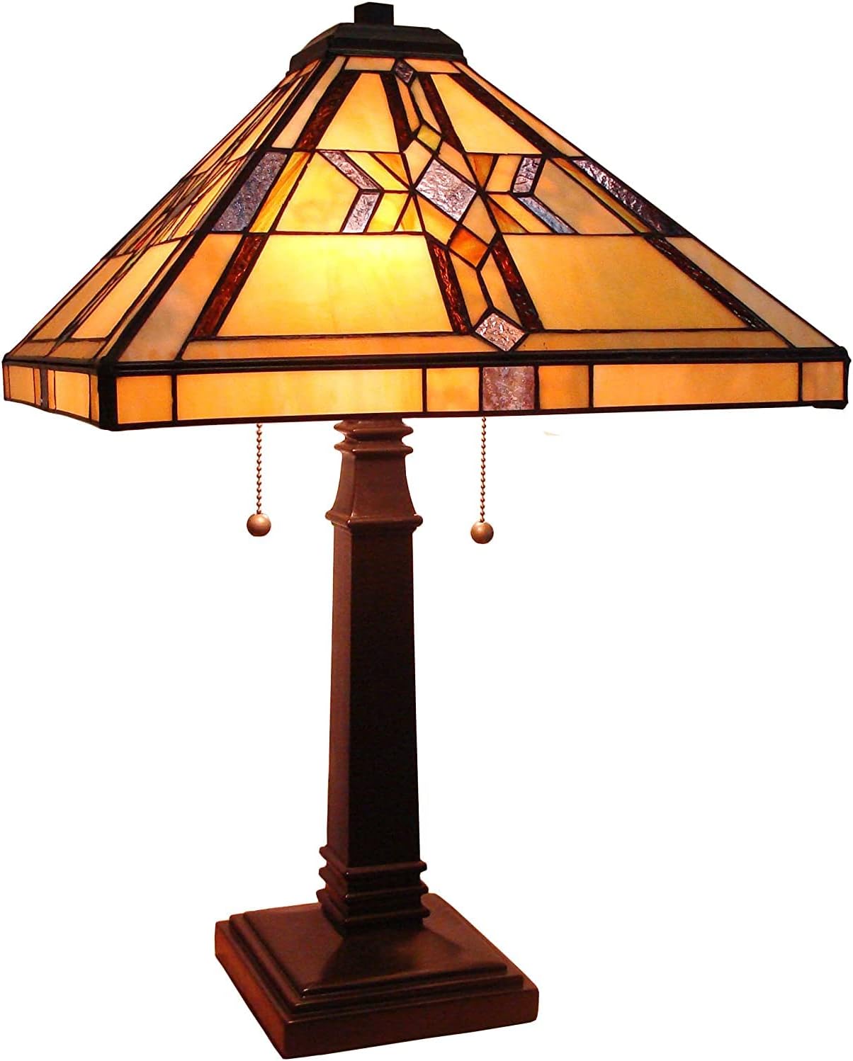 Mission Style Tiffany Table Lamp M1475