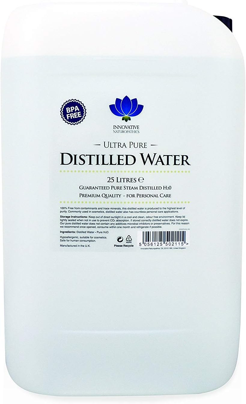 Distilled Water Pure Steam Distilled H2O 25 litres BPA Free