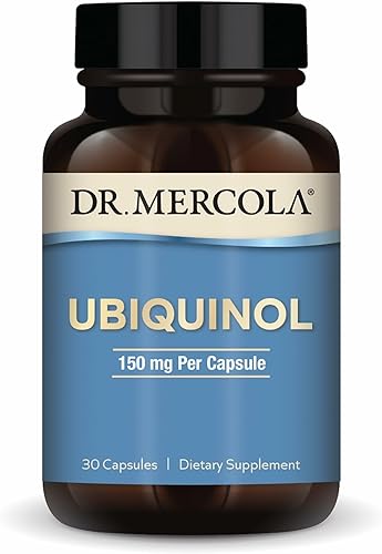 Dr. Mercola Ubiquinol 150 mg, 30 porciones (30 cápsulas), suplemento dietético, apoya la producción de energía, sin OMG