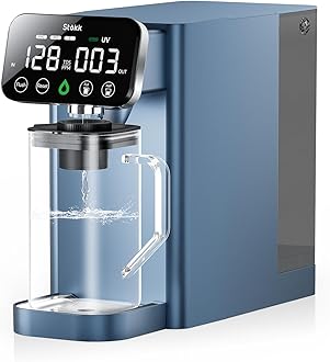 Stokk T1 Lite UV Reverse Osmosis Water Filter Countertop, Reverse Osmosis System with Carafe Alkaline Boost, 6-Stage RO Water Filtration System, NSF/ANSI 58&372, Reduce TDS PFAS Water Purifier (Blue)