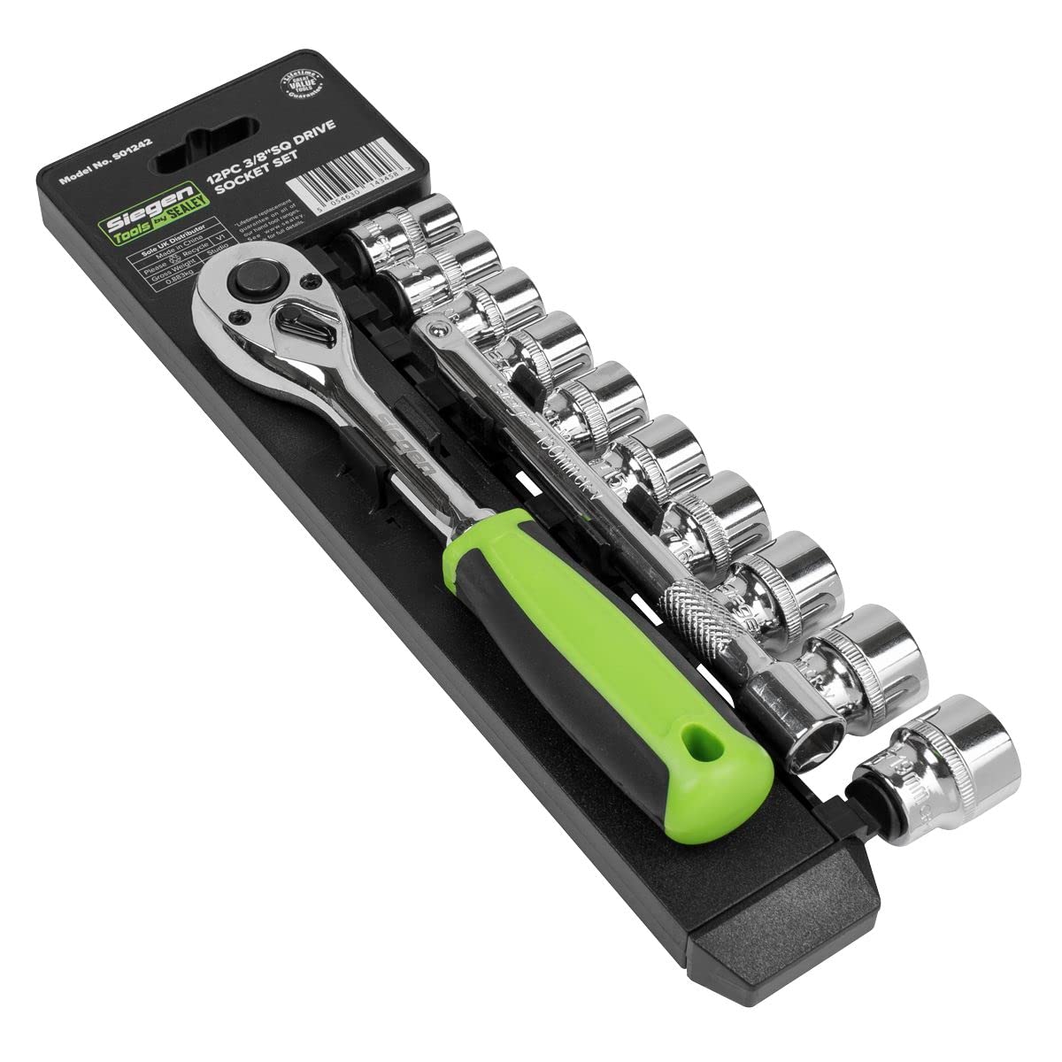 Sealey Socket Set 12pc 3/8""Sq Drive WallDrive® Metric - S01242