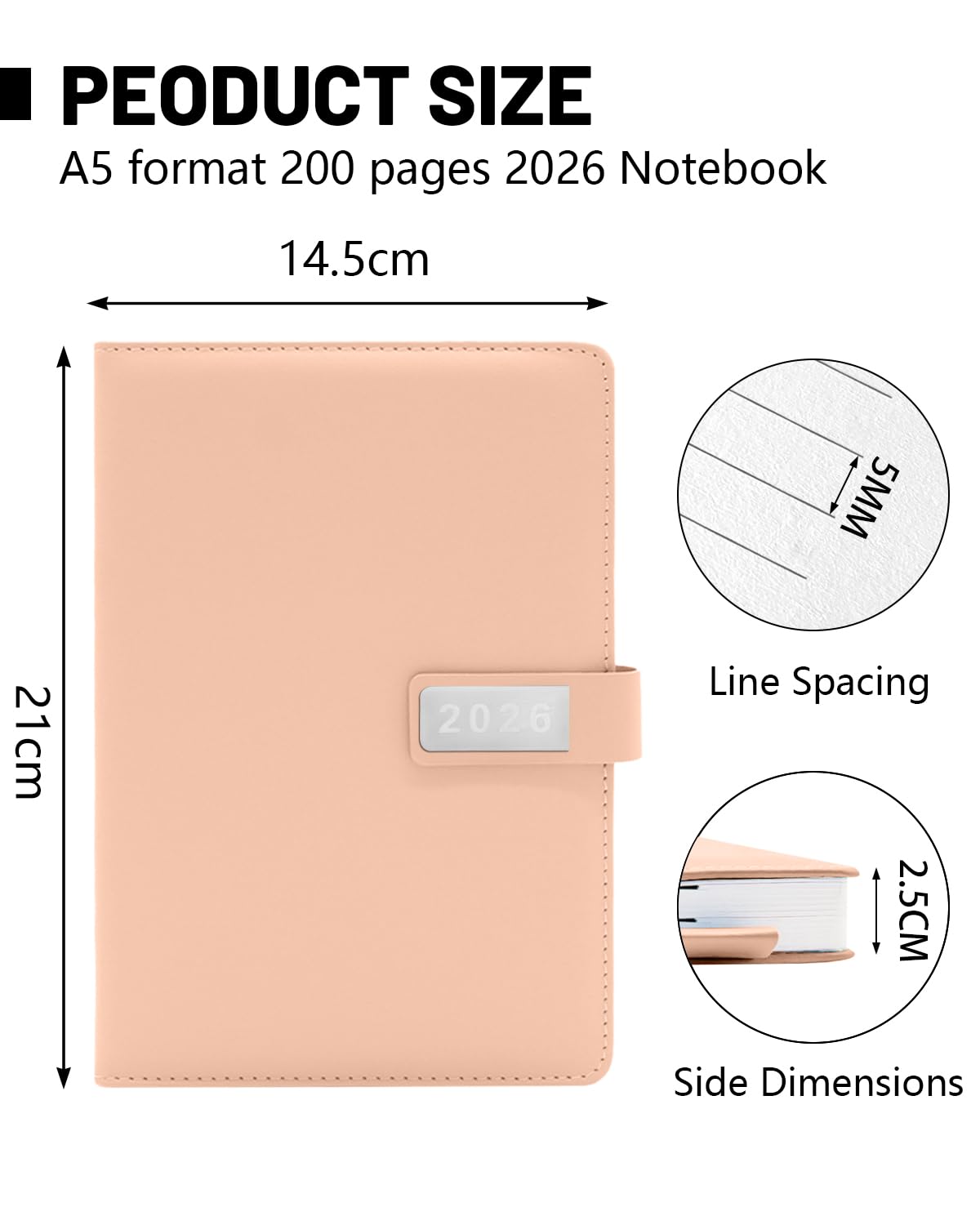 400 Pagine HW CASA Agenda 2026 Giornaliera A5,Festività (DE/IT/ES/EN/FR), Passante e Portapenna | Festività (DE/IT/ES/EN/FR), Riepiloghi Mensili | Gennaio-Dicembre