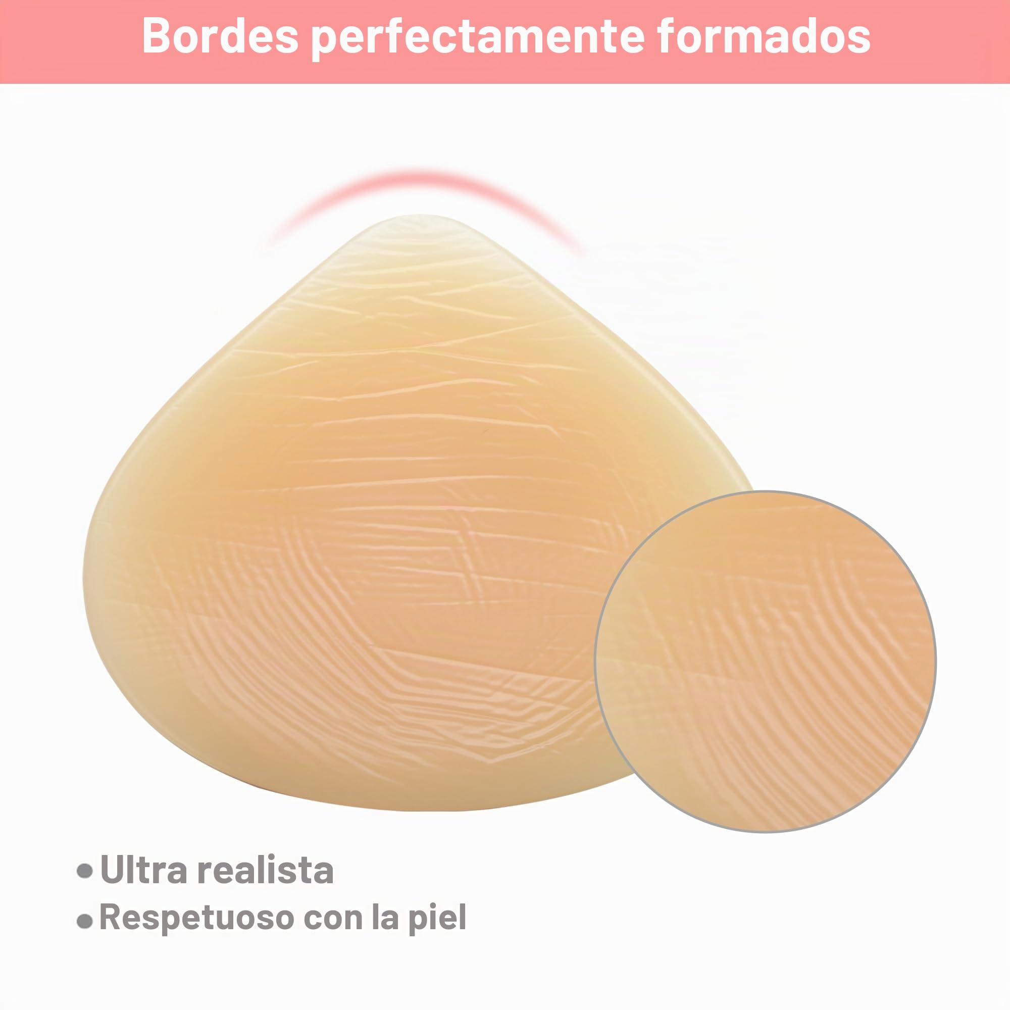 ELMIKA Almohadilla de silicona para mastectomía, prótesis de mastectomía triangular, una pieza