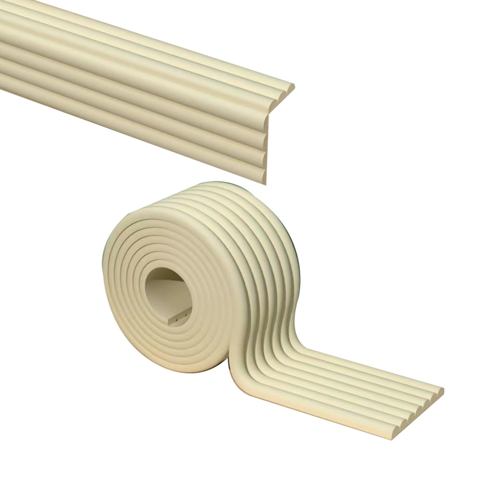 Edge Protector for Tables, Furniture Corner Guard Edge, Foam Bumpers - Soft Rubber Multiple Sizes Multicolor(Beige,1W x 200L cm)