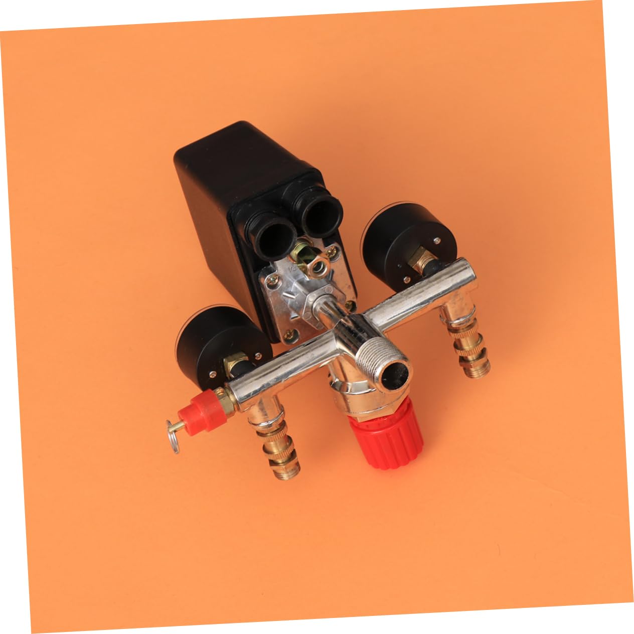 Pressostato per Compressore Aria 16a in Metallo 1, 25 Mpa | Controllo Pressione con Manometro Integrato, Installazione Semplice, Adatto ad Aria Compressa