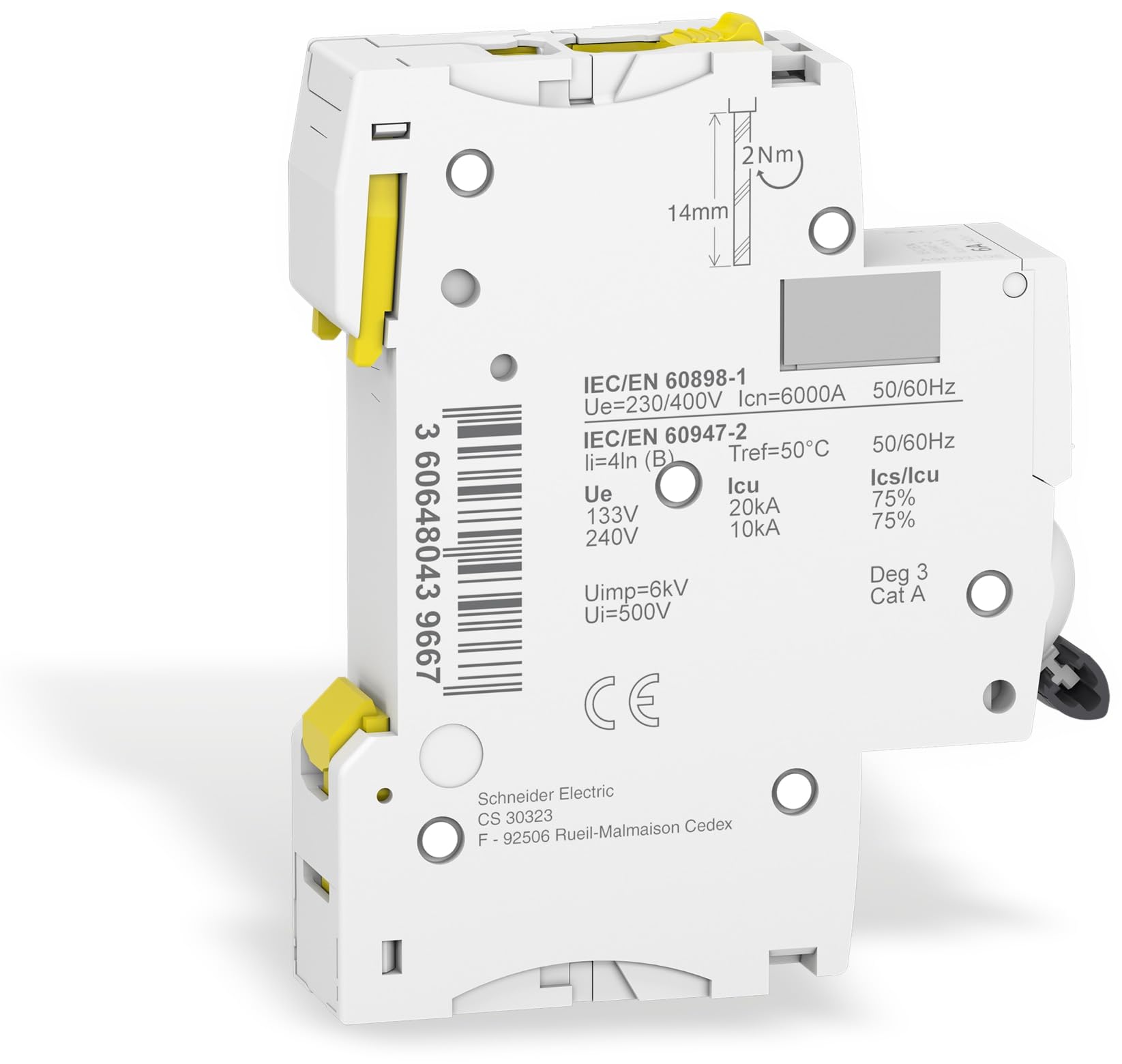 Schneider Electric Wyłącznik Nadprądowy Acti9 iC60N-B4-1 B 4A 1-Biegunowy