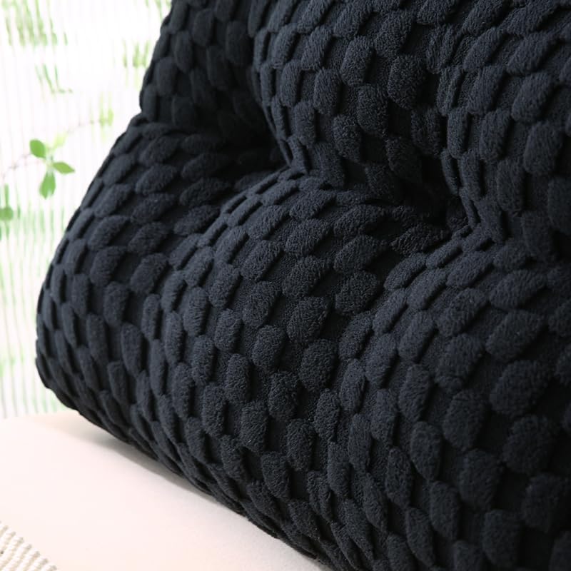 Cuscino da Lettura Nero Queen/ 150 Cuscino per Testiera Cuscino A Cuneo per Letto Divano Letto Cuscino Lungo per Schienale con Fodera Lavabile per/Giochi