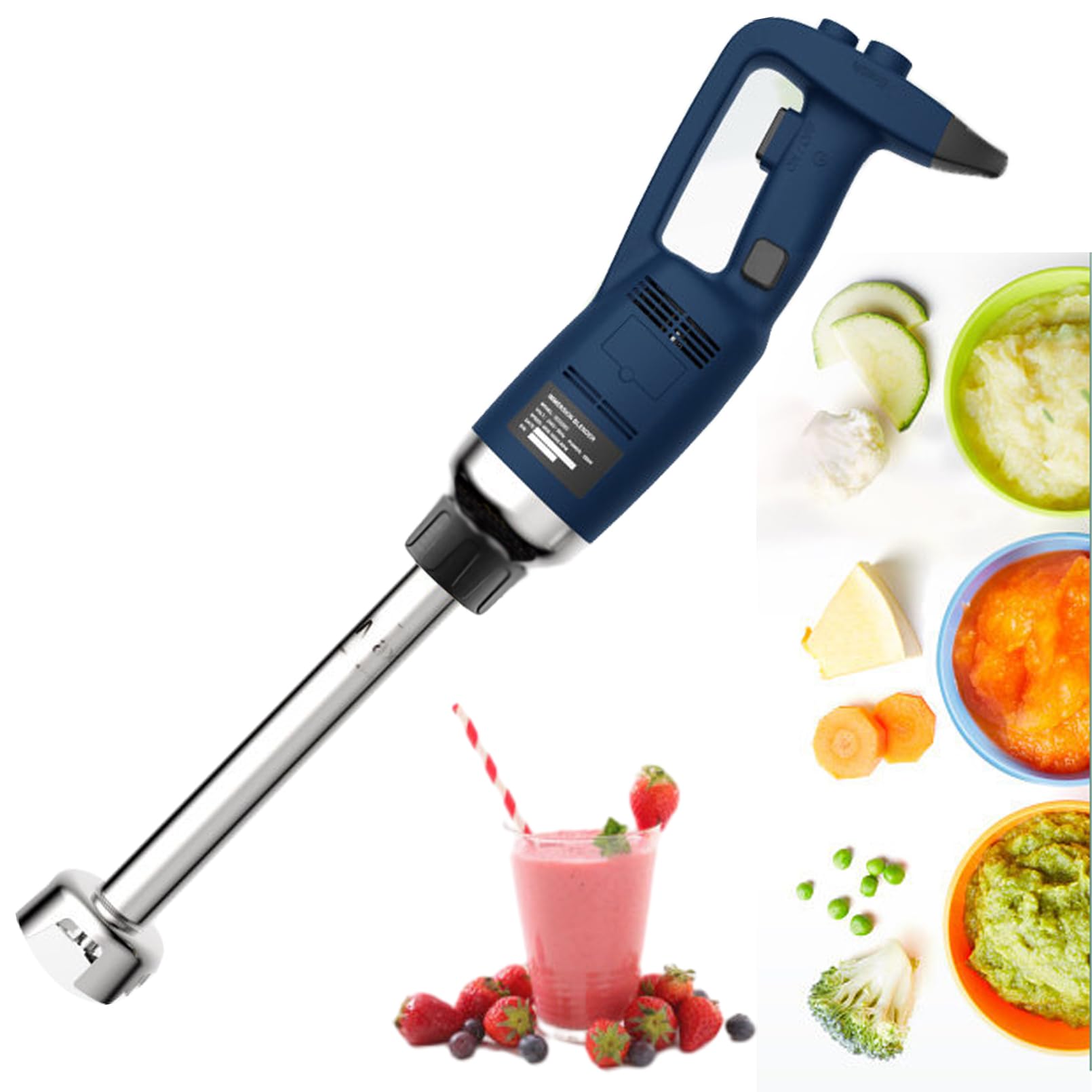 Batidora de varilla comercial de 500w con brazo de 50 cm y velocidad variable