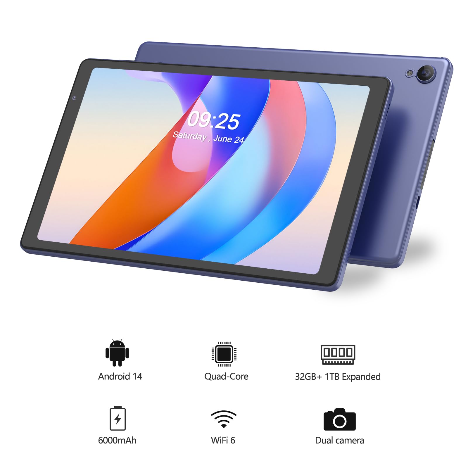 Amazon.com : PRITOM Tablets 10 inch, TAB10 Android 14 Tablet, Quad