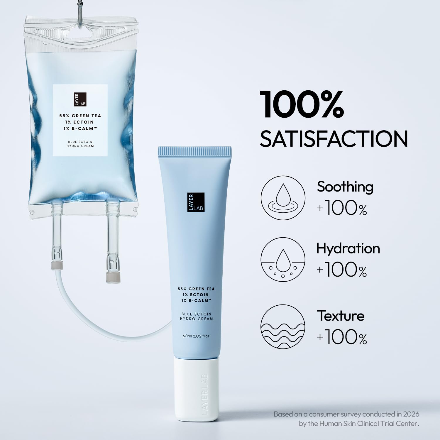 LAYERLAB Blue Ectoin Hydro Cream Face Moisturizer for Dry, Sensitive Skin