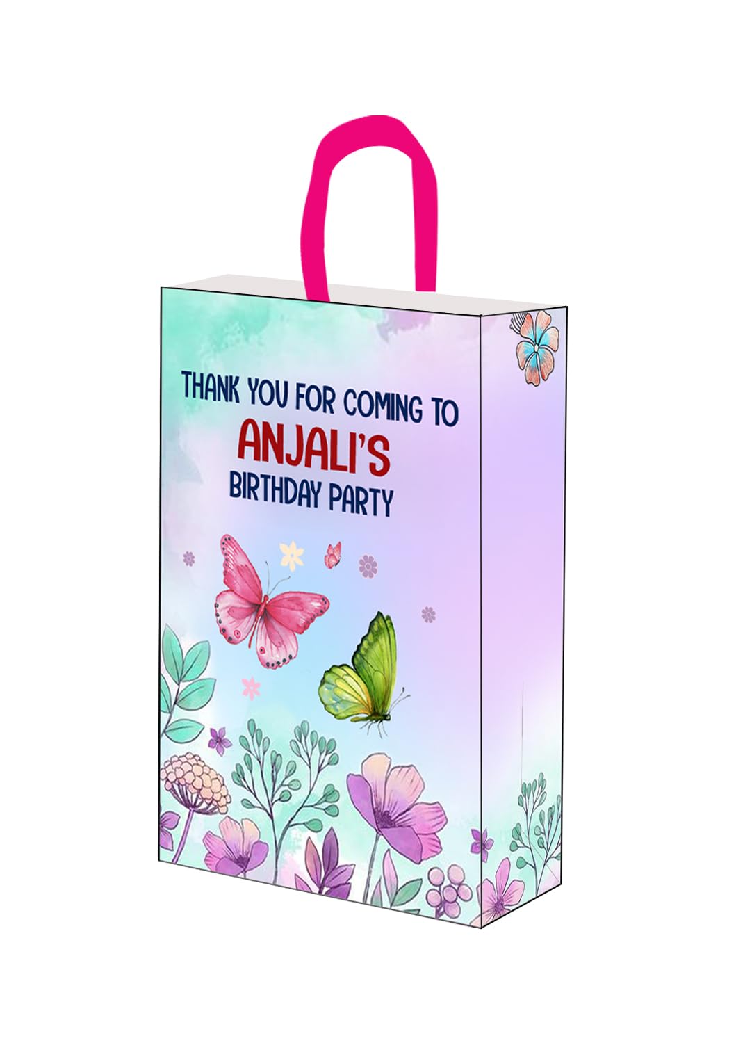 WoW Party Studio Personalized Butterfly Theme Happy Birthday Decorations Return Gift Bag with Birthday Boy/Girl Name, Medium Size, Made of 300GSM Cardstock Paper - 10Pcs (B0D9DMHYYF) Amazon Price History, Amazon Price Tracker