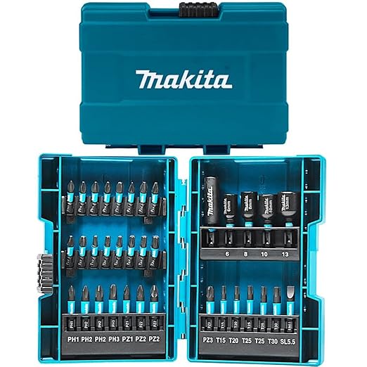 Amazon マキタ(Makita) インパクトドライバー用 ビット ソケット 35本 セット 六角軸6.35㎜シャンク ケース付 E