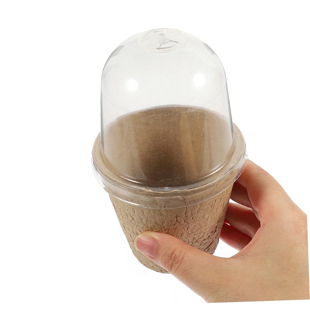 40 Stück Runde Pflanztöpfe aus Biologisch Abbaubarem Papierpulp Atmungsaktive Anzuchtbecher mit Wasserhaltefähigkeit für Gesunde Keimung und Indoor-Garten für Balkone und
