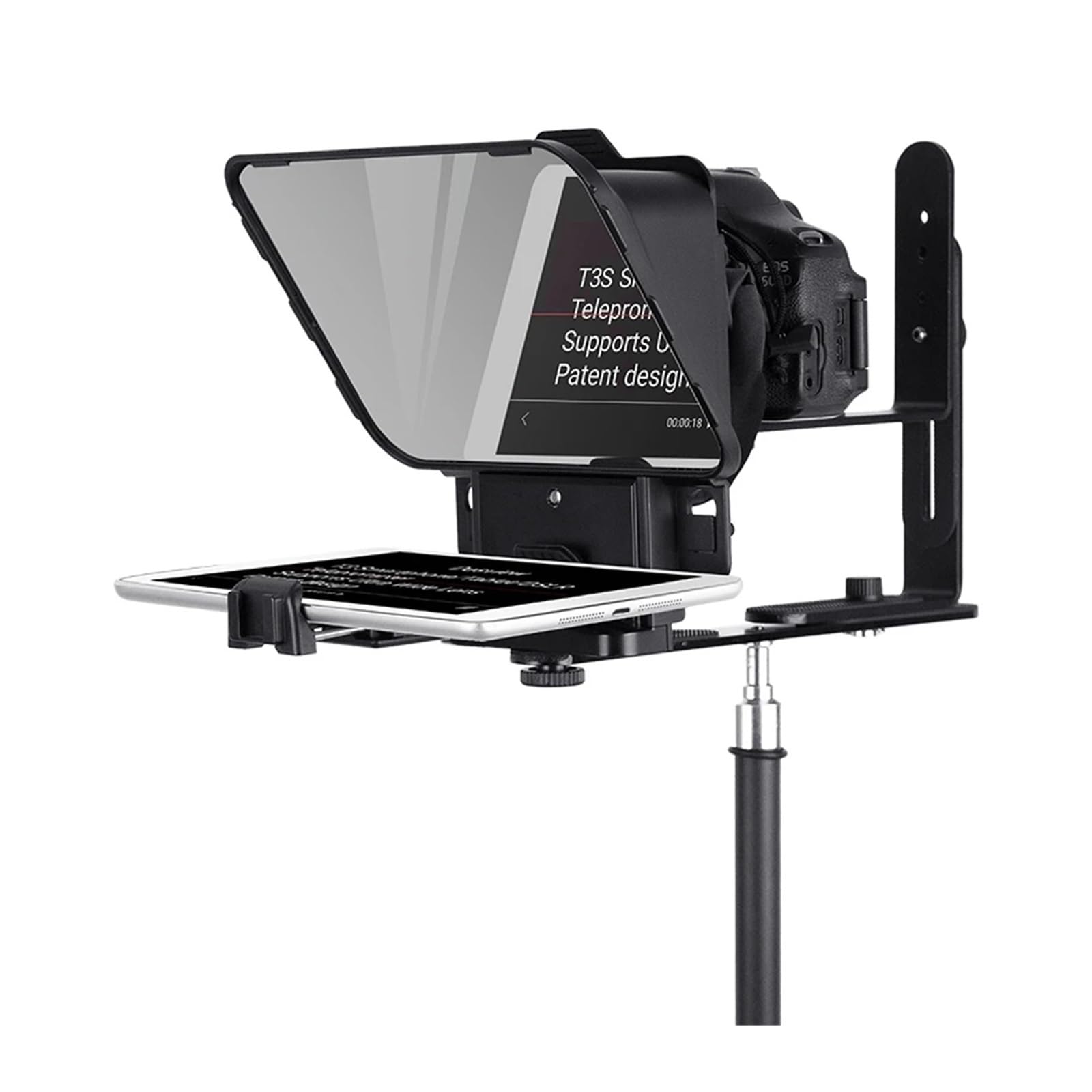 Teleprompter, Universal-Teleprompter for Tablet-Computer mit 11,9-Zoll-Fernbedienung und kabelloser Fernbedienung, Online-Lehre Live-Streaming