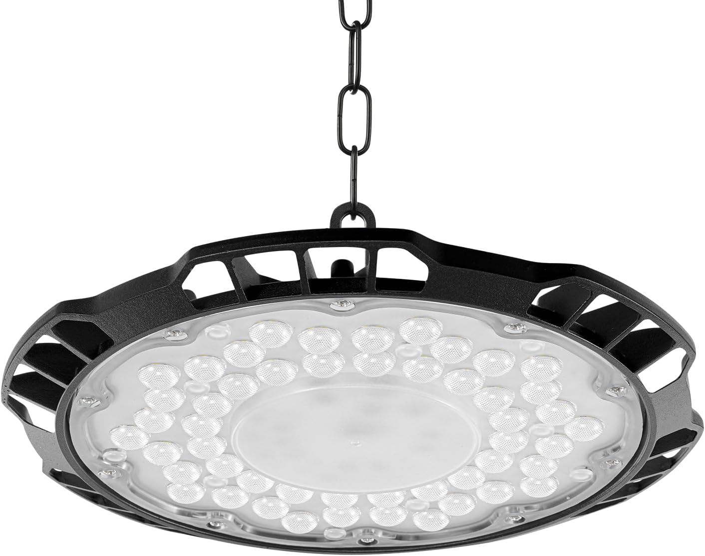 200W LED UFO High Bay Light, 6500K Daylight White 10000LM Workshop Lighting, IP65 Waterproof Commercial Shop Industrial Lights Fixtures with 75cm Chain for Workshop Factory