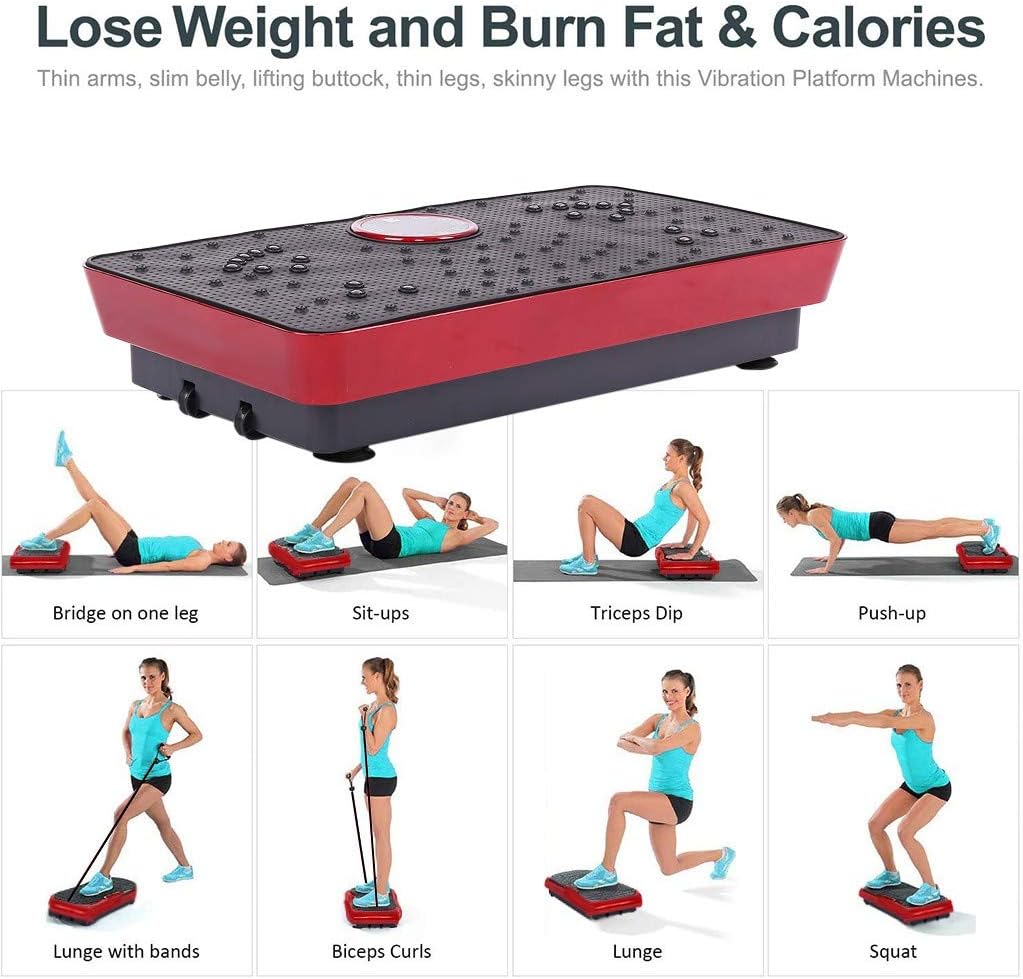 HTNBO Full Body Vibration Platform Massage Machine Workout Trainer Silent Drive Motor | Ideal for Toning and Weight Loss Machine
