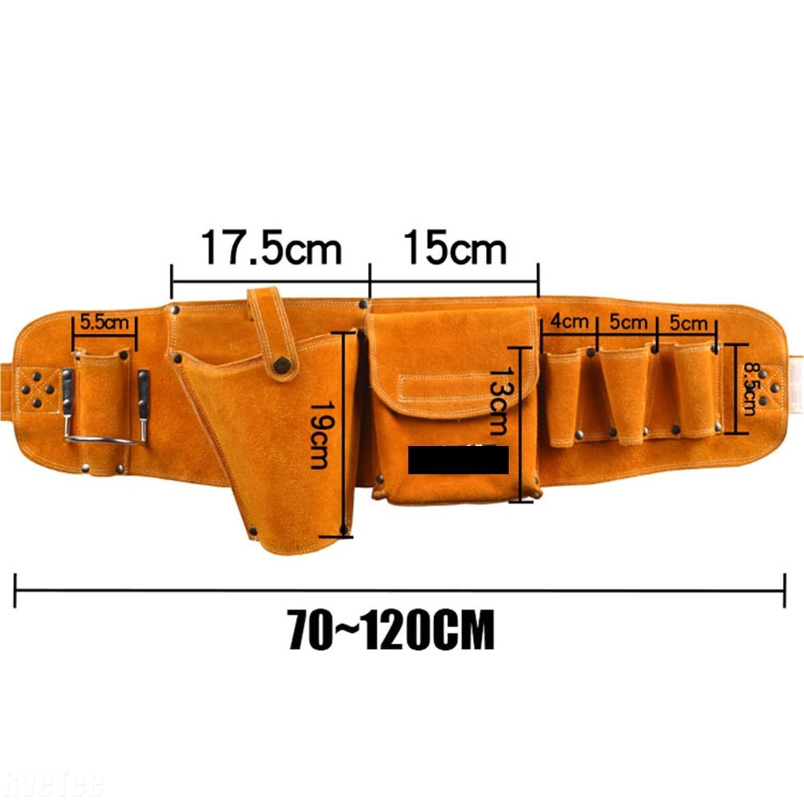 Étui pour perceuse Étui de perceuse en Cuir Vache, Sac à Outils Taille, Ceinture électrique Durable, Pochette avec for, Tournevis