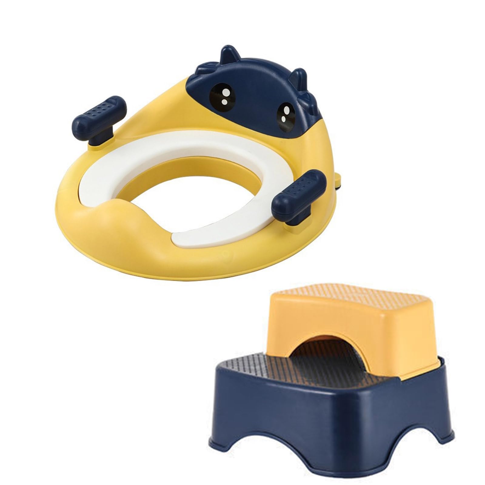 Coprisedile per WC per bambini, con design a cartoni animati, base fissa, in morbido tessuto PU, strumento per esercitare il vasino, per la stagione fredda