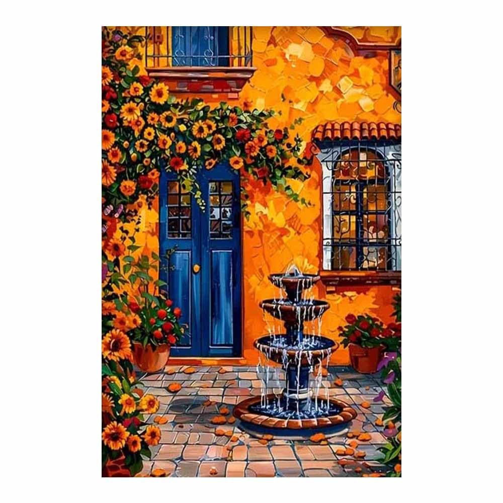 Toile Tournesol Fontaine Moderne Impression Sans Cadre - 8