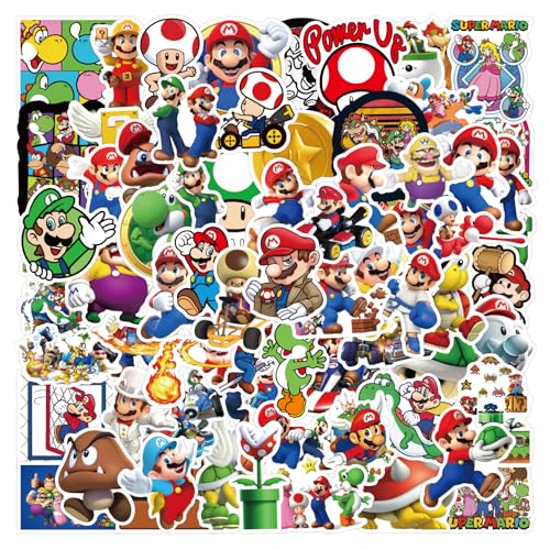 100pcs Cartoon Stickers for Kids Water Bottle Cool Video Game Vinyl Waterproof Decal for Girl Teen Adult Laptop Phone Skateboard Guitar Luggage Notebook Helmet