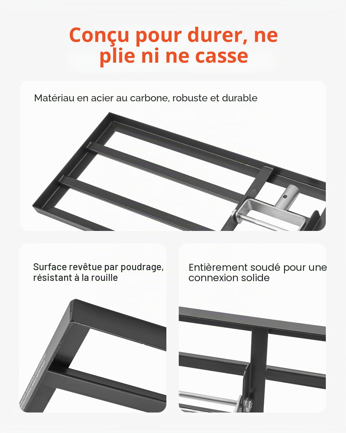 VEVOR Râteau de Nivellement de Pelouse, 914 x 254 x 2290 mm, Niveleur de Gazon, Manche 2130 mm, en Acier au Carbone Résistant à la Rouille, Outil de Nivellement pour Cour, Terrain de Golf, Jardin