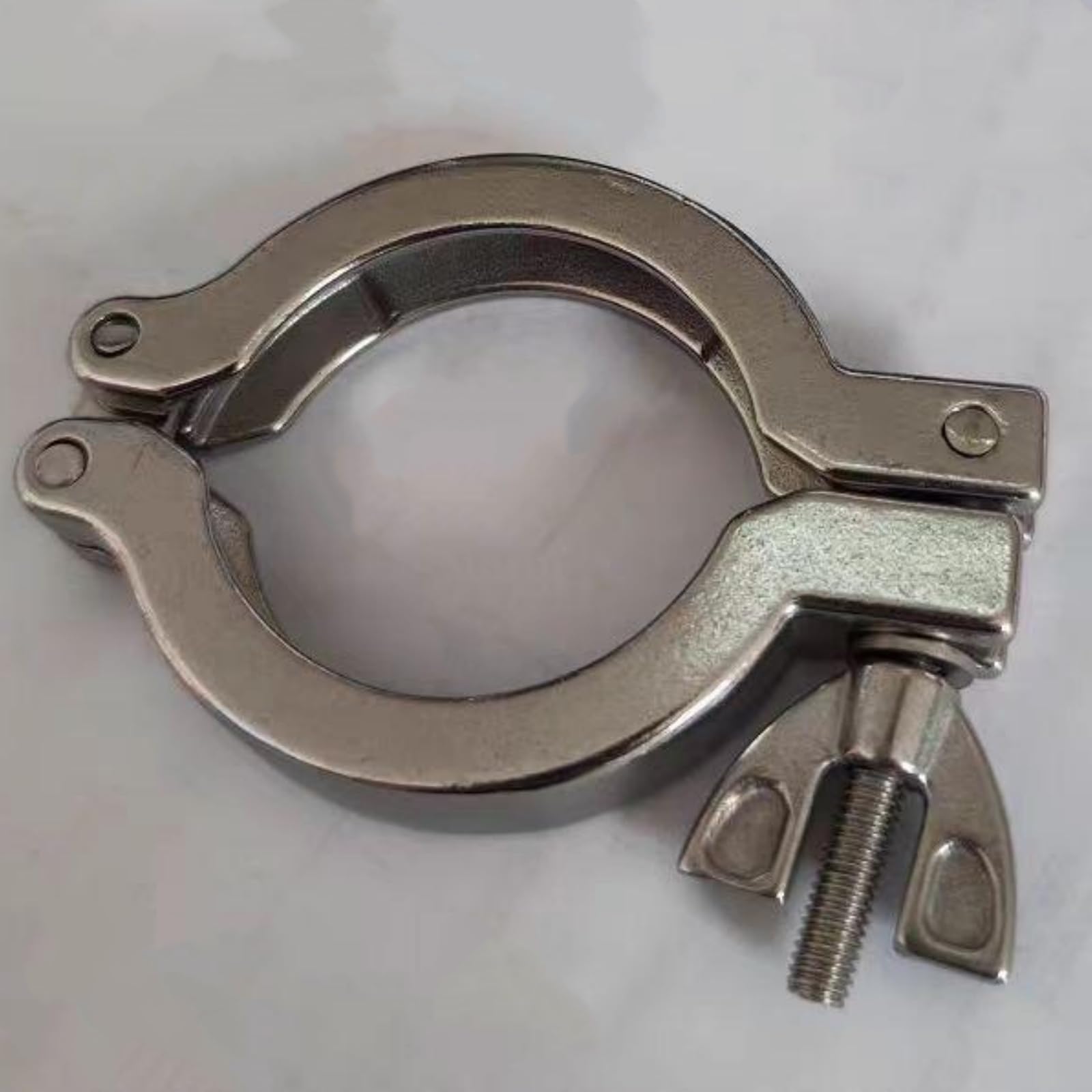 Doppelstift-Schnellklemme aus Edelstahl 304 mit Flügelmutter-Baugruppe – Vakuum-Schlauchklemme ISO-KF Größe NW-63 for Vakuumanschlüsse, 1 Stück(KF-100)