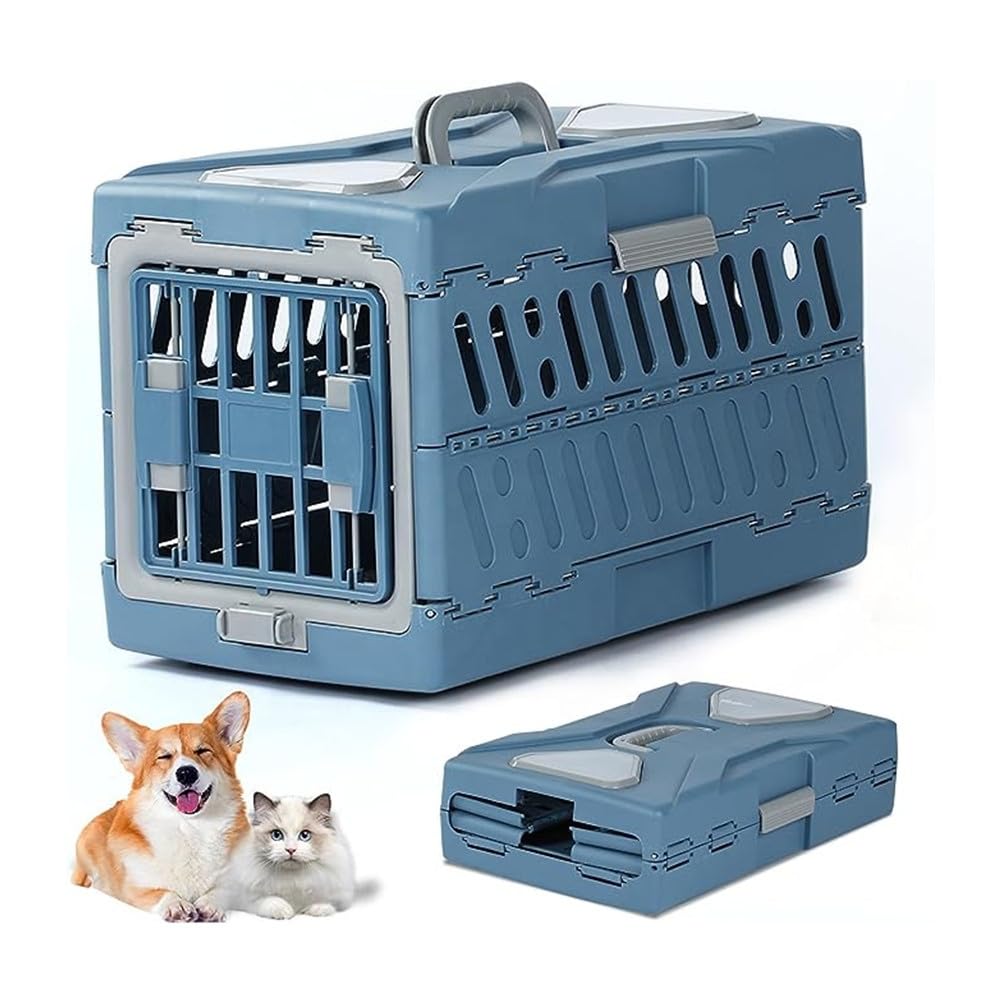 ANGAHE | Transportín Plegable para Gato y Perro Pequeño o Mediano – Fácil de Montar y Guardar – Ligero y Seguro con Ventilación – Ideal para Viajes en Coche, Tren o Avión. Seguro y Ligero.