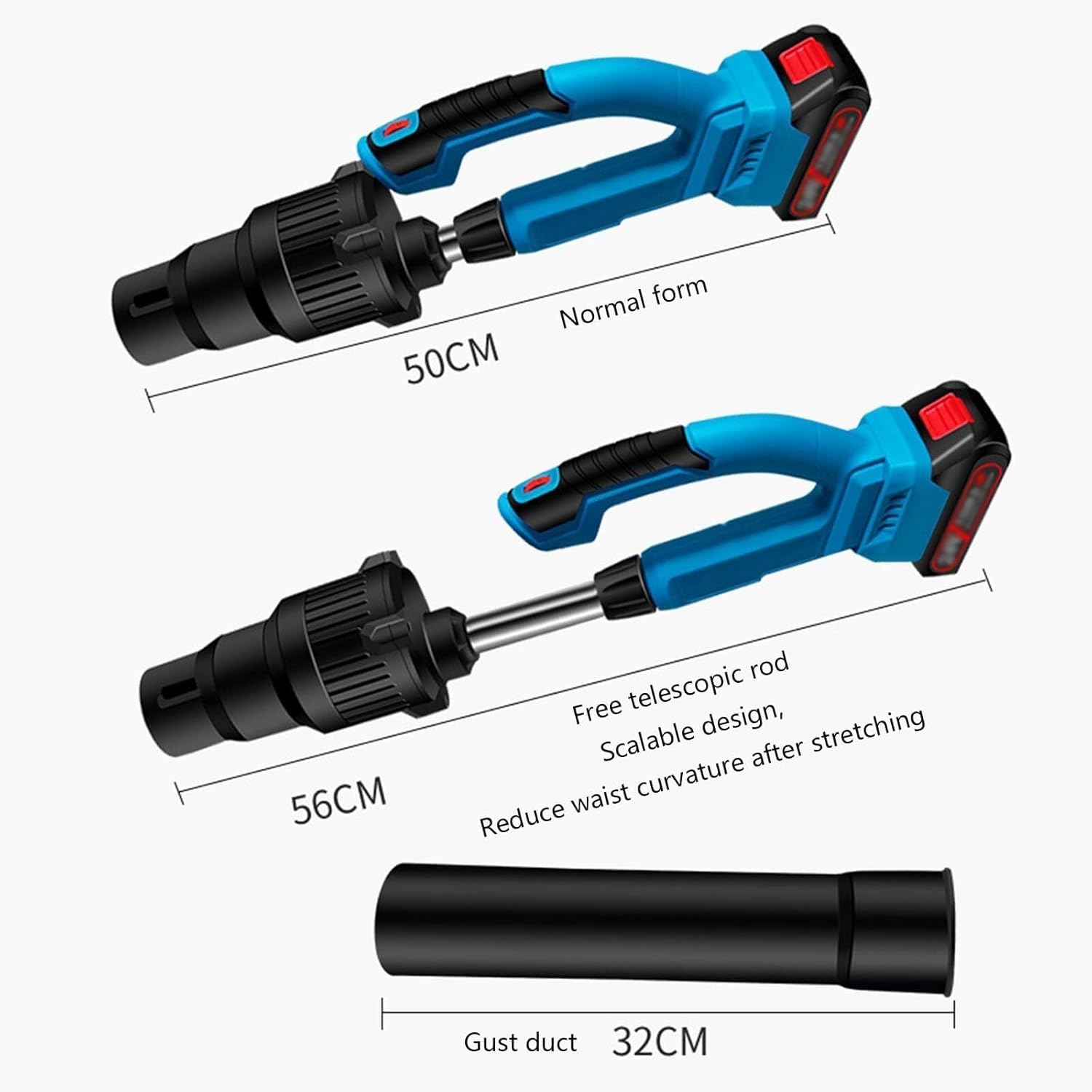 Brushless Cordless Leaf Blower 21V 600W Portable Garden Vacuum with 2 Batteries & Charger, Lightweight Lawn Sweeper