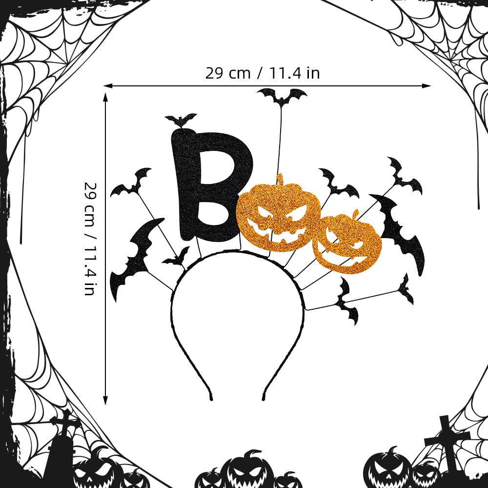 Craight Halloween Bat Headband,Glitter Black bat headband - Image 2