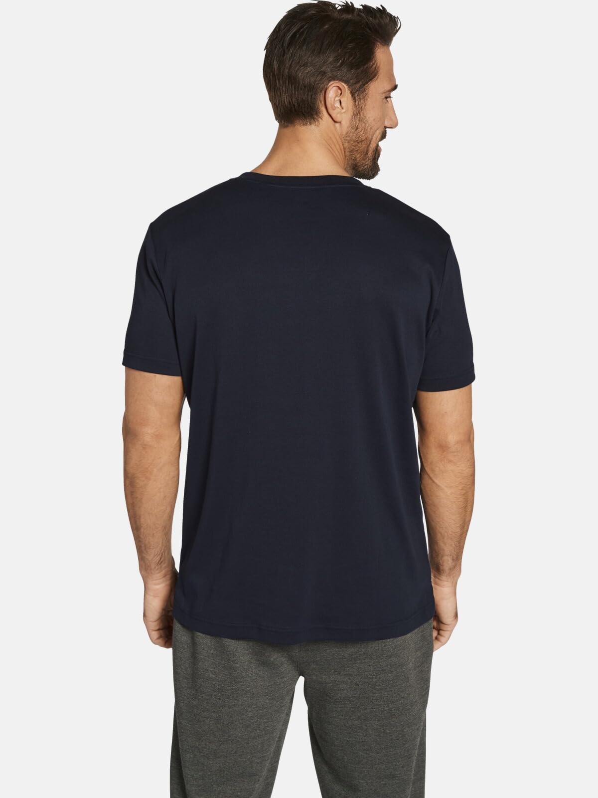 Jan Vanderstorm Camiseta Mayko de manga corta para hombre, azul oscuro, XL