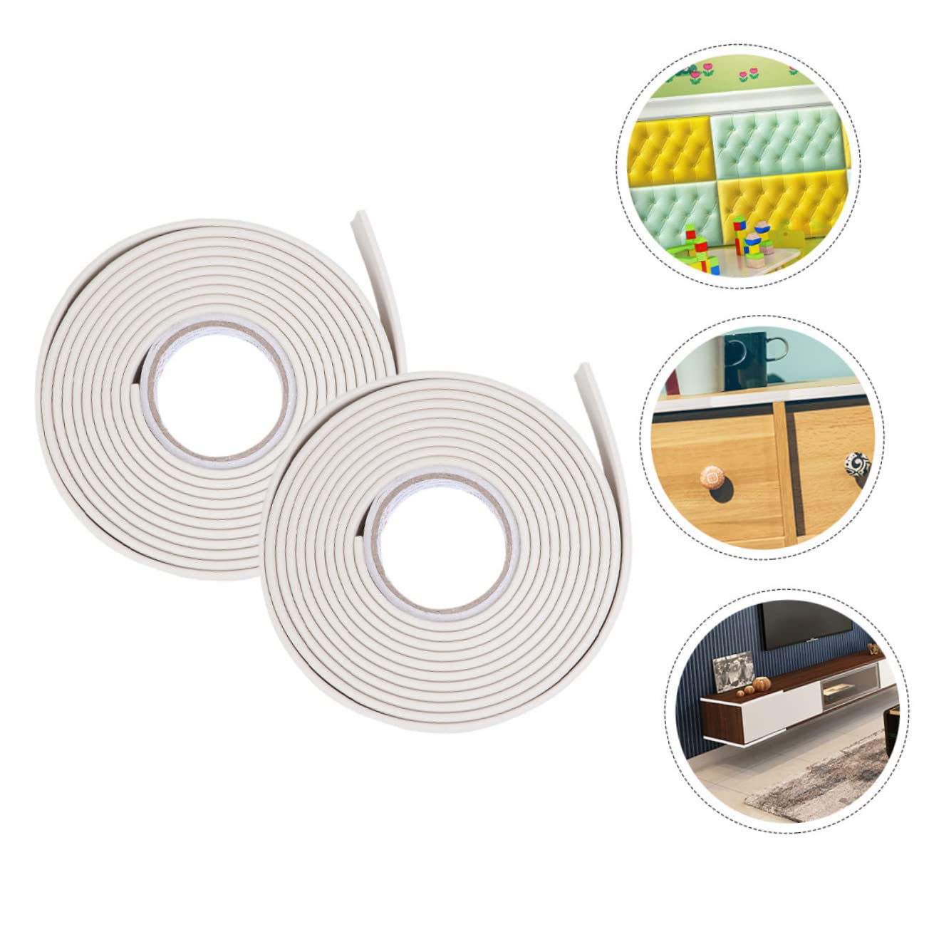 2pcs Tiles Self-Adhesive Caulk Strip for Floor Caulk Strip Tape for Living Bathroom Kitchen