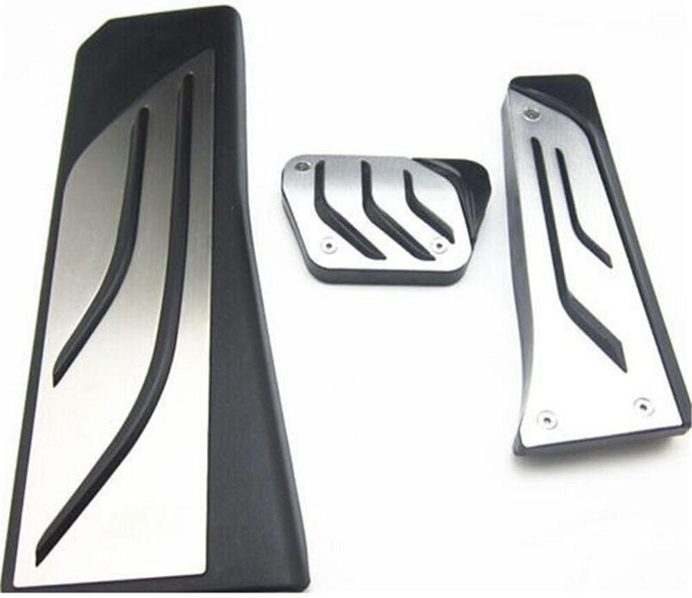 shanze No Drill Anti-Slip at Fuel Gas Brake Pedal Cover Compatible with BMW 1 3 5 7 Series X3 X5 Z4(5 Series X3)
