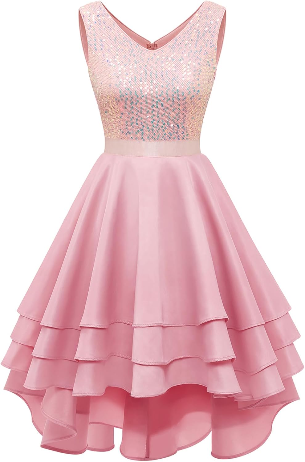 Meetjen Womens Sparkly Prom Dresses for Teens Short Sequin High Low Formal Homecoming Dress Cocktail Party Wedding Guest - Image 6