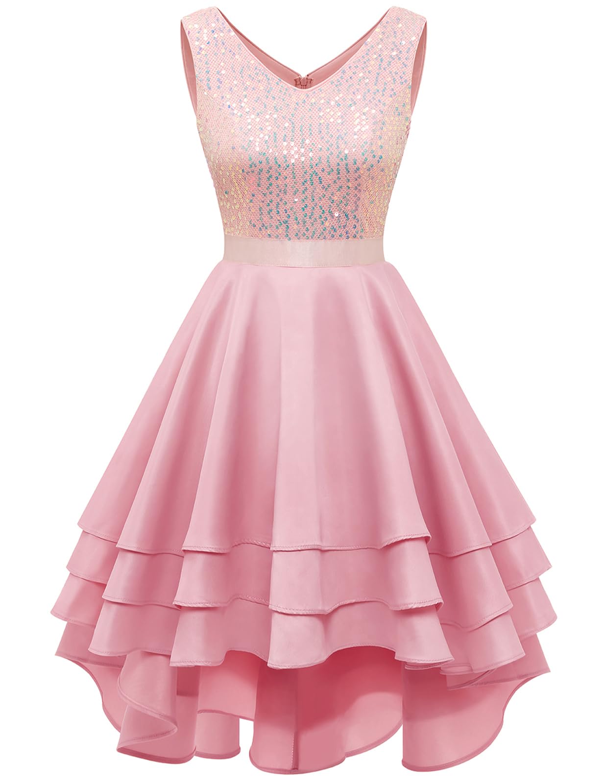 Meetjen Vestidos de fiesta brillantes para mujer, para adolescentes, con lentejuelas, cortos, asimétricos, formal, para fiesta de cóctel, invitada de boda