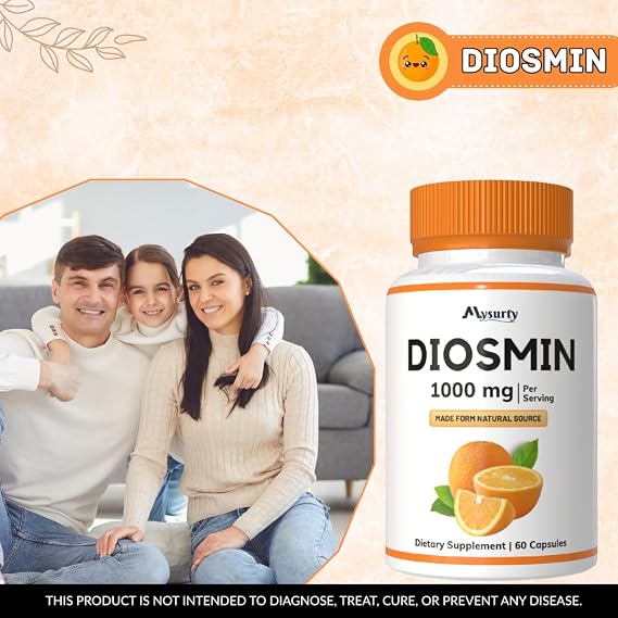 Diosmin Hesperidin 1000 Mg | Diosmin Hesperidin | Diosmine 500mg | diosmina hesperidina | Advance Formula Supplement - 60 Capsules (Pack 3)