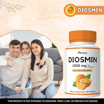 Diosmin Hesperidin 1000 Mg | Diosmin Hesperidin | Diosmine 500mg | diosmina hesperidina | Advance Formula Supplement - 60 Capsules (Pack 3)