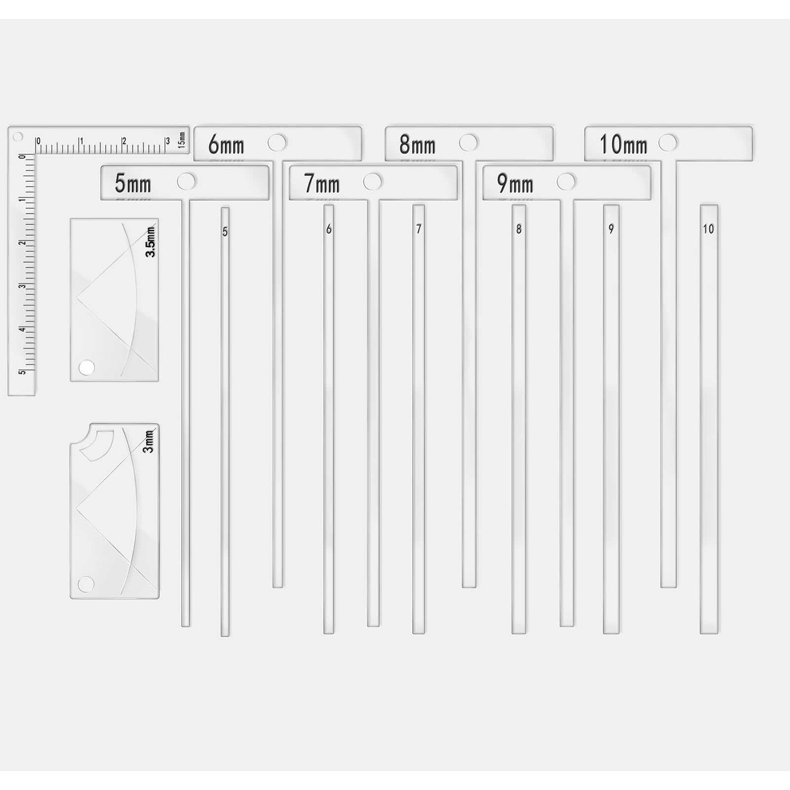 Outils de scrapbooking en acrylique transparent pour alignement précis