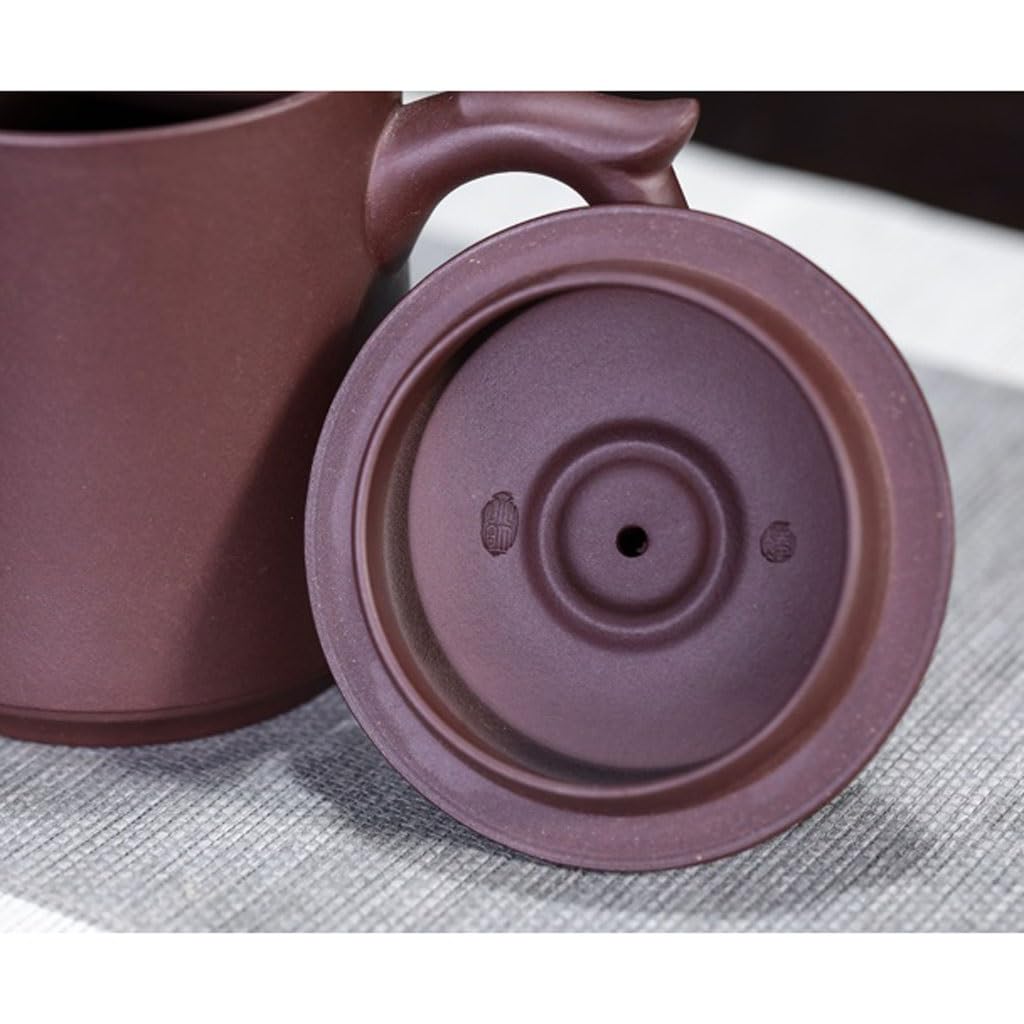 Tasse à thé Tasse de Sable Violet Faite à la Main avec Filtre intérieur Tasse à thé Chinoise 450 ML Tasse à thé de l'après-midi au Bureau Tasses à thé réutilisables
