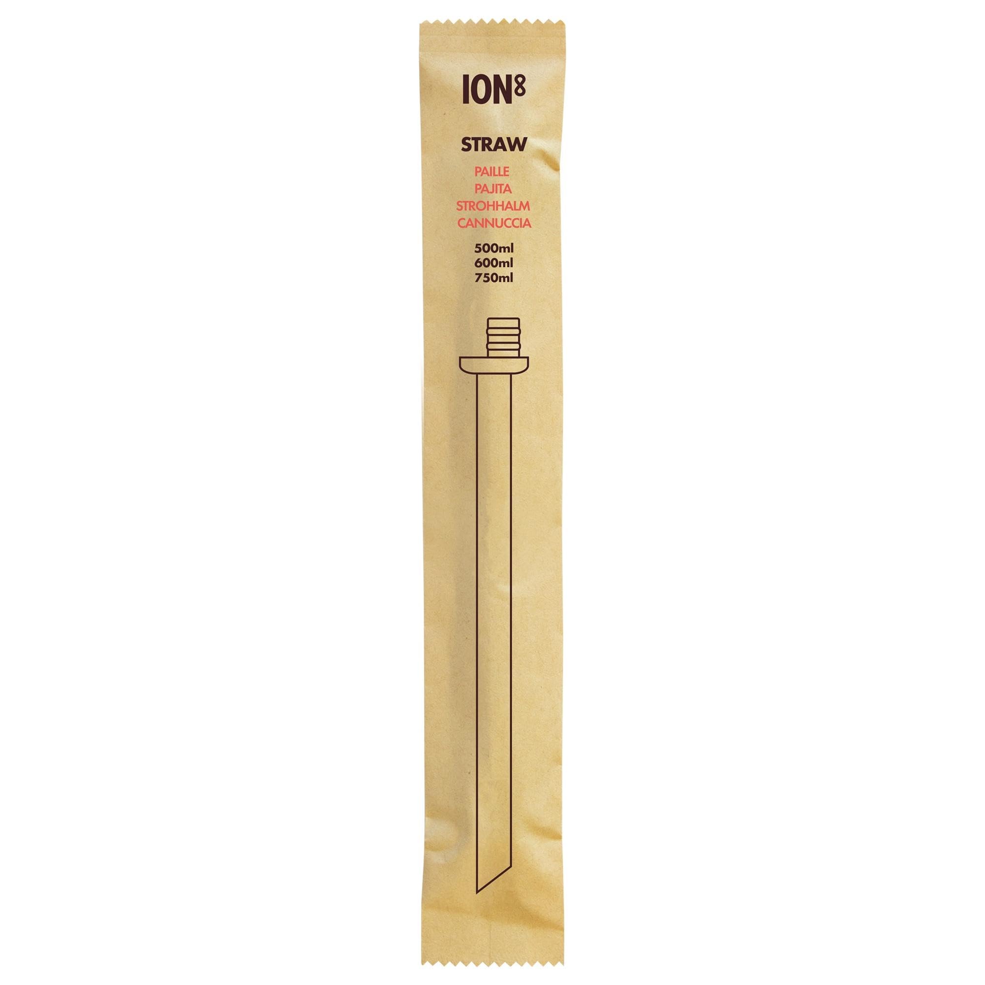 ION8 Cannuccia Larga Rimovibile per Borracce ION8, 500ml, 600ml, 750ml, Design Ampio e Facile da Pulire, Adatta per Lavastoviglie, Trasparente, Taglia Media