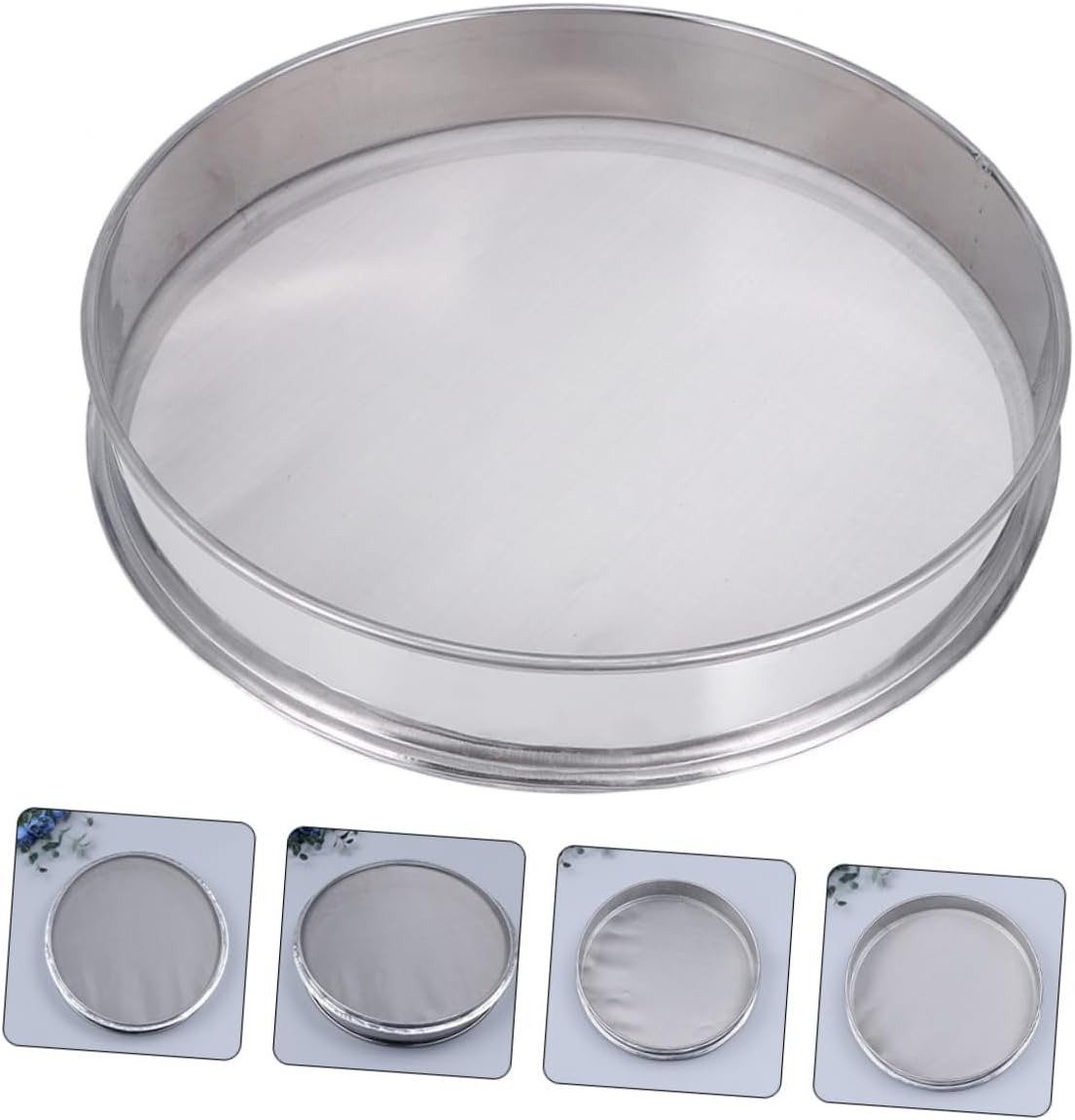 PRETYZOOM Fine Mesh Strainer Stainless Steel Sifter Baking Sift Supplies Mesh Garden Netting