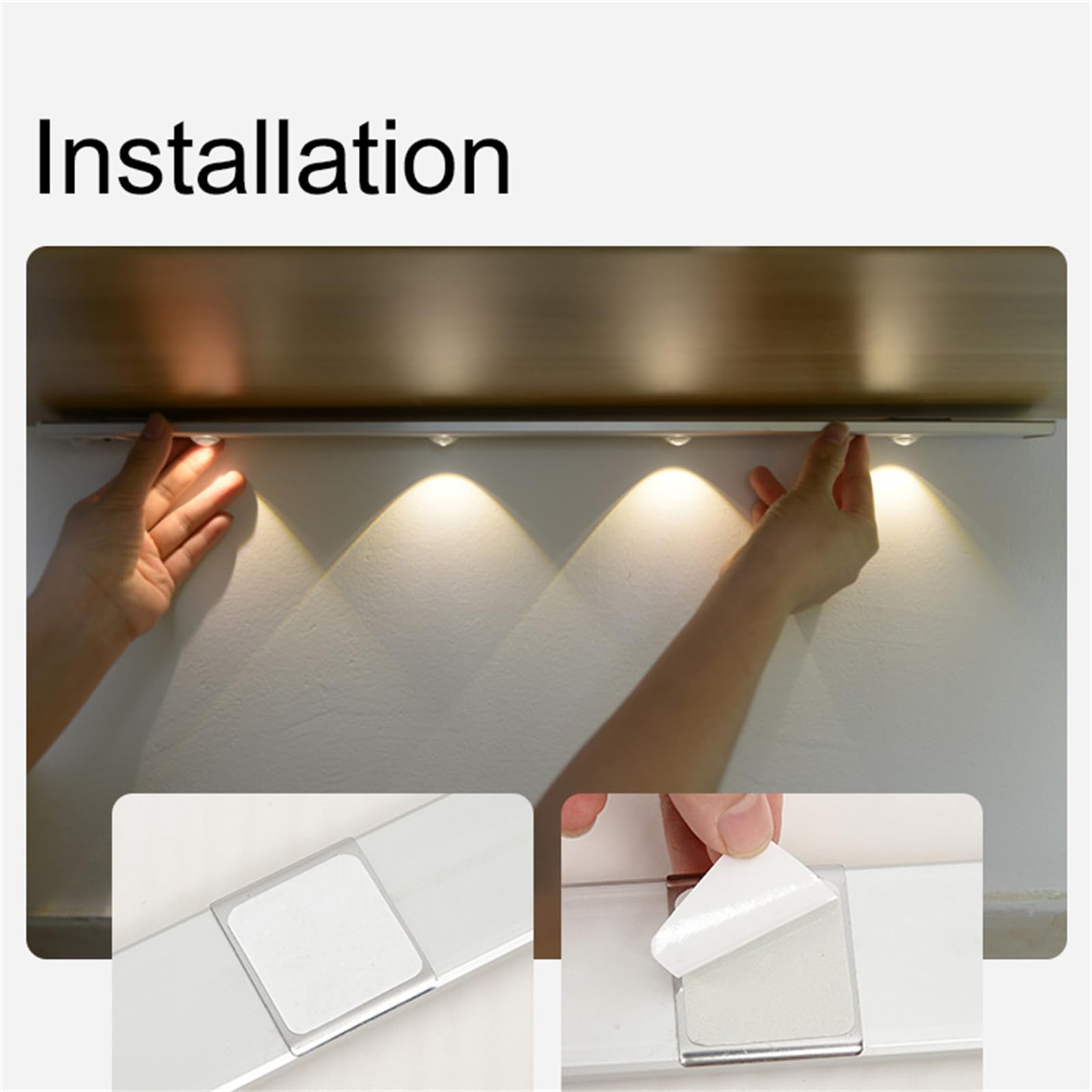 Luce Armadio LED con Telecomando Armadio Led con Sensore di Movimento Sottopensile Dimmerabile Lampada Cucina Scale Soggiorno Bagno Camere da Letto 3 Temperature di Colori (120cm)