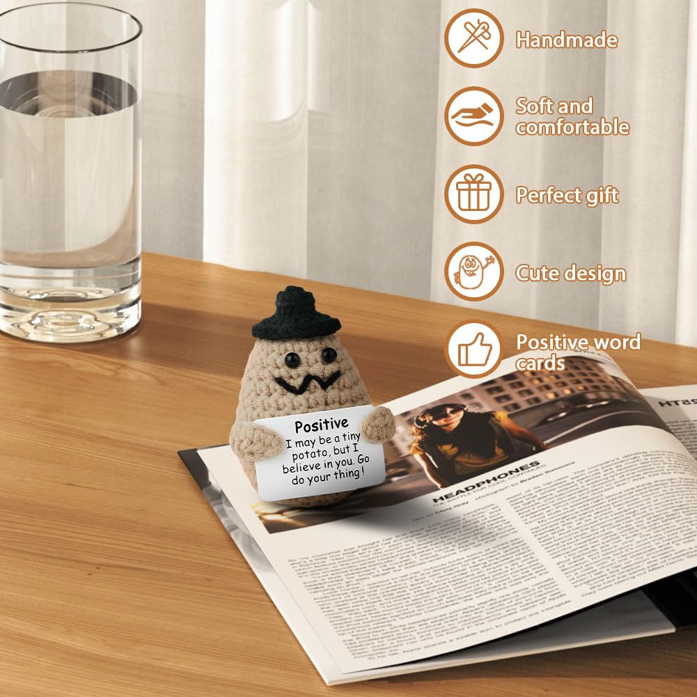 Aolso Mini Giocattoli di Patate,Bambola di Patate Divertente, Gentiluomo di Patate, Maglieria Potato, Ufficio Decorazione, Peluche Bambola per Regali di Compleanno