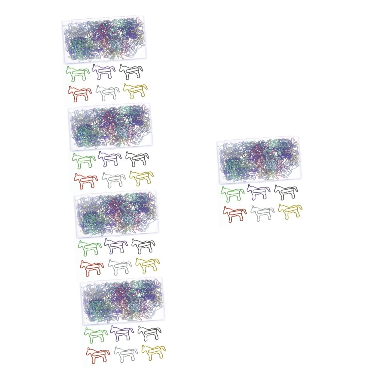 Housoutil 5 Set Graffette Decorativi Piccolo Cavallo Fermacampioni Carini Per Ufficio Scuola E Chic 80 Pezzi * 5