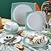 Naczynia ceramiczne, zestaw zastawy stołowej, naczynia/talerzy/miski/zestaw kubków, zestawy zastawy stołowej z porcelany kostnej, kolekcja ceramiczne zestawy obiadowe, świąteczne naczynia obiadowe, zestawy kuchenne do domu, 56 szt. kwadratowe usługi dla 10
