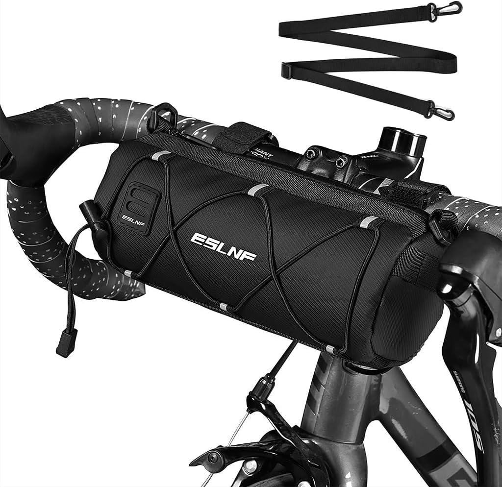 PROBEROS® Cycle Frame Bag, 2.4L High-Capacity Waterproof Bike Front Fork Multifunction Riding Storage Zipper Pouch Beam Saddle Fashion with Handle & Shoulder Strap