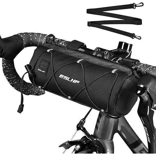 PROBEROS® Cycle Frame Bag, 2.4L High-Capacity Waterproof Bike Front Fork Multifunction Riding Storage Zipper Pouch Beam Saddle Fashion with Handle & Shoulder Strap