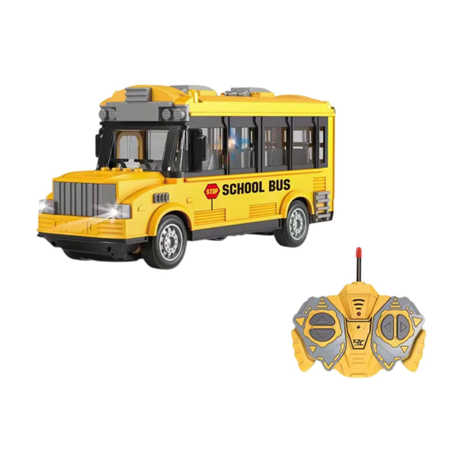 Modellino di Autobus Urbano, Autobus Scolastico Giocattolo, 1/30, Regali, Modellino di Camion, Classico con Luci Realistiche E Pneumatici, Yellow School Bus a