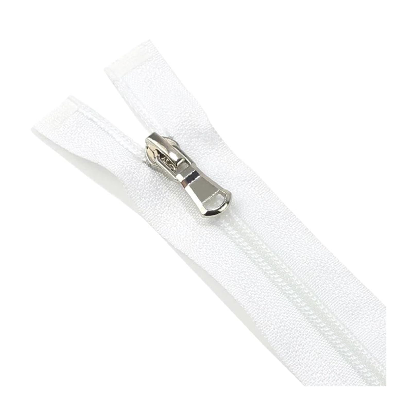 CFFQDQUANB Zipper for Bags, Nylon Coil Zippers Open-end for Tailor Sewing Crafts Nylon Zippers Accessories 5# 1pc(White,70cm)