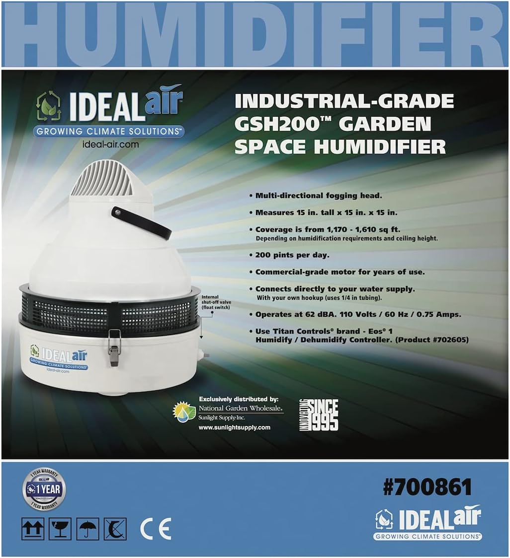Flash Deals - 80% OFF Ideal-Air Industrial Grade Humidifier, 200 pint